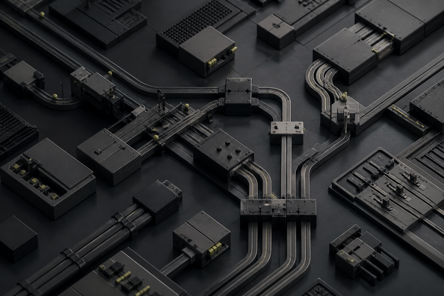 A precise modular system of routes, gates, and operational controls.